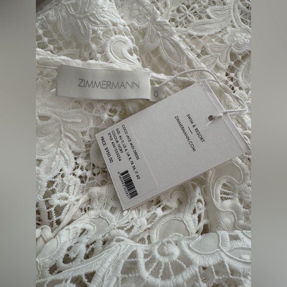 Zimmermann Coro Long Sleeve Guipure Lace Dress Ivory Various Size Available - Picture 12 of 16